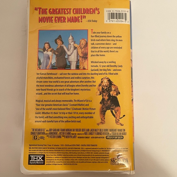 Wizard of Oz VHS Tape, MGM - Picture 4 of 4